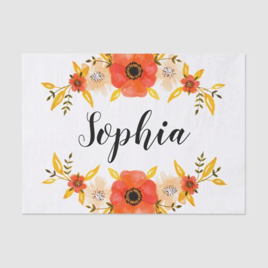 ピンクガーリーと白の雪片クリスマスパターン 薄葉紙 (正面)