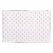 ピンクガーリーのいかりパターン 枕カバー (裏面)