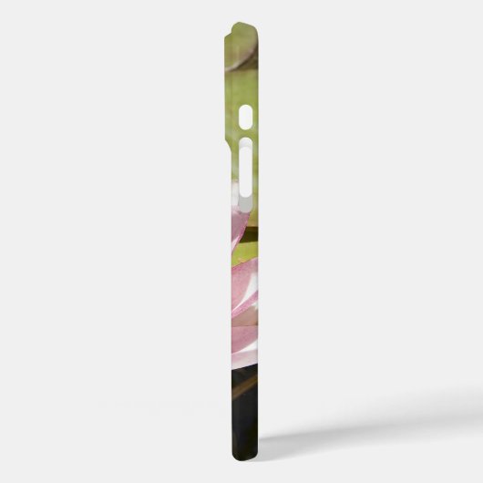 ピンクガーリーのウォーターリリー写真リリパッドパーソナライズされた Case-Mate iPhoneケース (裏面 / 左)