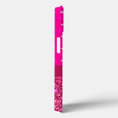 ピンクガーリーのグリッターとダイヤパーソナライズされたン Case-Mate iPhoneケース (裏面 / 右)