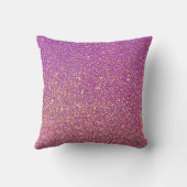 ピンクガーリーのグリッターパターン クッション (裏面)