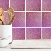 ピンクガーリーのグリッターパターン タイル