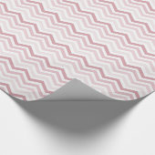 ピンクガーリーのシェブロンストライプ ラッピングペーパー (角)
