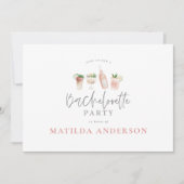 ピンクガーリーのドリンクバチェロレッテ週末の日程a 案内状 (正面)