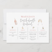 ピンクガーリーのドリンクバチェロレッテ週末の日程a 案内状 (裏面)