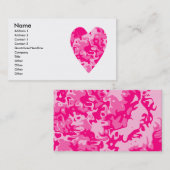 ピンクガーリーのハート事業またはカード 名刺 (正面/裏面)