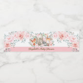 ピンクガーリーのバラの木の国の赤ちゃんシャワーの好意 ペットボトルラベル (シングルラベル)