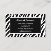 ピンクガーリーのバラの縞模様 名刺 (裏面)