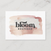 ピンクガーリーのバラモダンスタイリッシュ金ゴールドのロゴ 名刺 (正面)