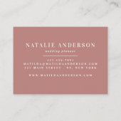 ピンクガーリーのバラモダンスタイリッシュ金ゴールドのロゴ 名刺 (裏面)