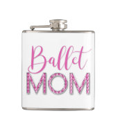 ピンクガーリーのバレエの母の輝くダイヤモンド フラスク (正面)