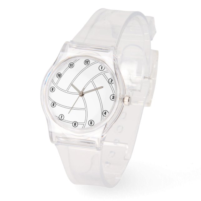 ピンクガーリーのバレーボール腕時計 腕時計 (傾斜)