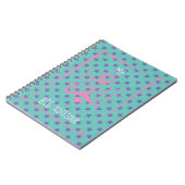 ピンクガーリーのパーソナライズされたトレンディー ノートブック (左側)