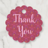 ピンクガーリーのヒトデ誕生日ありがとう フェイバータグ (裏面)