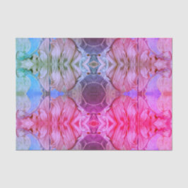 ピンクガーリーのフローラ抽象芸術水彩ボーホパターン 薄葉紙