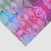 ピンクガーリーのフローラ抽象芸術水彩ボーホパターン 薄葉紙 (詳細)