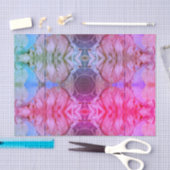 ピンクガーリーのフローラ抽象芸術水彩ボーホパターン 薄葉紙 (クラフト)