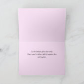 ピンクガーリーのユニコーン誕生日カード シーズンカード (内部)