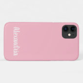 ピンクガーリーのレモネード無地のカラー Case-Mate iPhoneケース (裏面(横))