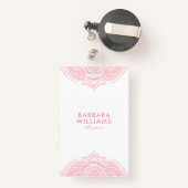 ピンクガーリーのレ華美ース バッジ (裏面リトラクタブル付き)