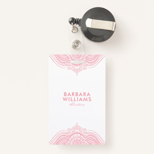 ピンクガーリーのレ華美ース バッジ (裏面リトラクタブル付き)