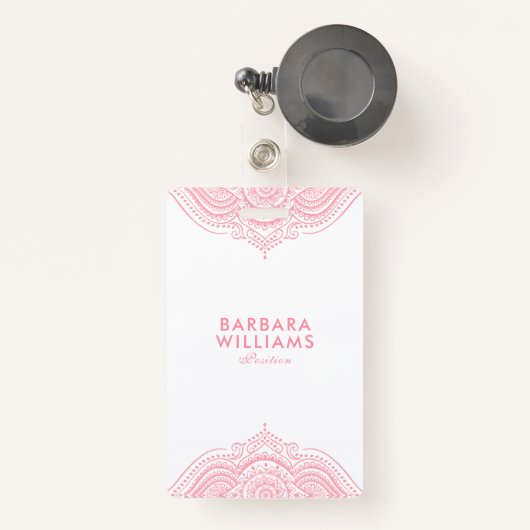 ピンクガーリーのレ華美ース バッジ (正面リトラクタブル付き)