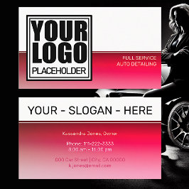 ピンクガーリーのロゴテンプレートの色のグラデーシグラデーションョン 名刺