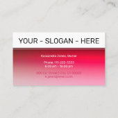 ピンクガーリーのロゴテンプレートの色のグラデーシグラデーションョン 名刺 (裏面)