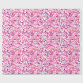 ピンクガーリーの動物ゼブラプリント ラッピングペーパー (フラット)