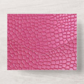 ピンクガーリーの動物 オールインワン招待状 (裏面)