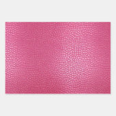 ピンクガーリーの動物 ラッピングペーパーシート (正面)