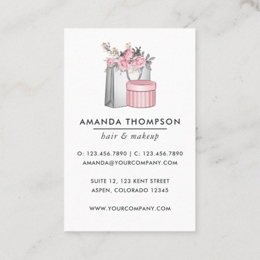 ピンクガーリーの名刺 名刺 (裏面)