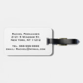 ピンクガーリーの幾何三角形パイナップルモノグラム ラゲッジタグ (裏面横)