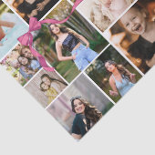 ピンクガーリーの弓12コラージュの写真を繰り返し 薄葉紙 (詳細)