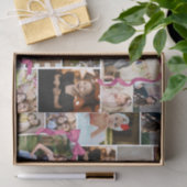 ピンクガーリーの弓12コラージュの写真を繰り返し 薄葉紙 (ギフト)