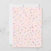 ピンクガーリーの恐竜の誕生日パーティー 招待状 (裏面)