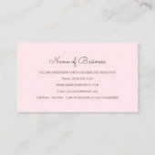 ピンクガーリーの掃除機の住宅清掃サービス 名刺 (裏面)