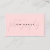 ピンクガーリーの書道署名QRコード 名刺 (正面)