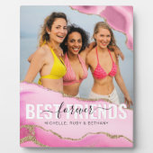 ピンクガーリーの最高の友だち永遠の写真 フォトプラーク (正面)