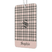 ピンクガーリーの格子縞 カーエアーフレッシュナー (左)