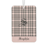 ピンクガーリーの格子縞 カーエアーフレッシュナー (裏面)