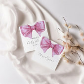 ピンクガーリーの水の色の弓ベビーシャワー フェイバータグ