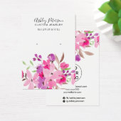 ピンクガーリーの水彩ジュエリーイヤリング表示 (デスク)