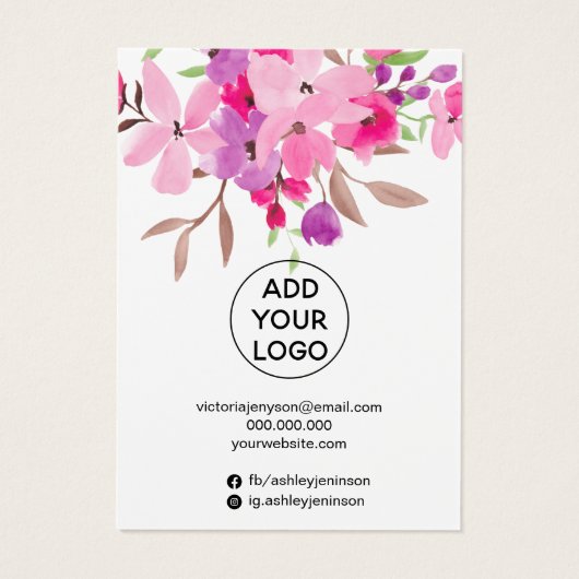 ピンクガーリーの水彩ジュエリーイヤリング表示 (裏面)