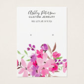 ピンクガーリーの水彩ジュエリーイヤリング表示 (正面)