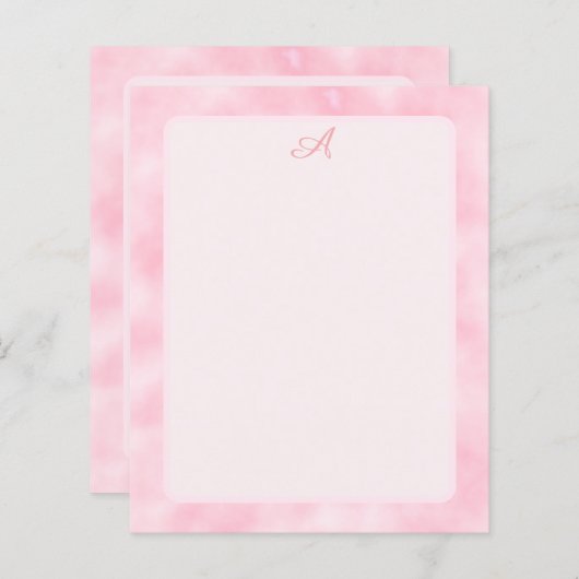 ピンクガーリーの水彩抽象芸術モノグラ縁どム (正面/裏面)