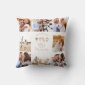 ピンクガーリーの水彩50と素晴らしい誕生日 クッション (裏面)