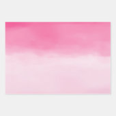 ピンクガーリーの水色きらびやかなスパークルグリッター ラッピングペーパーシート (正面3)