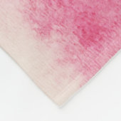 ピンクガーリーの水色の黒と白の部族ゾウ フリースブランケット (角)