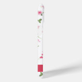 ピンクガーリーの水色フローラ名ケースメイトiPhone Case-Mate iPhoneケース (裏面 / 右)